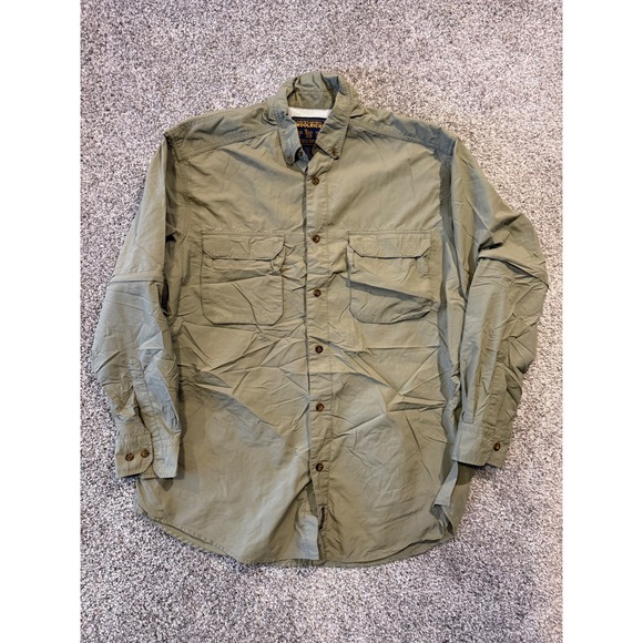 Woolrich Fieldstone Mens Large L Button Up Shirt Outdoor Fishing - Picture 1 of 13